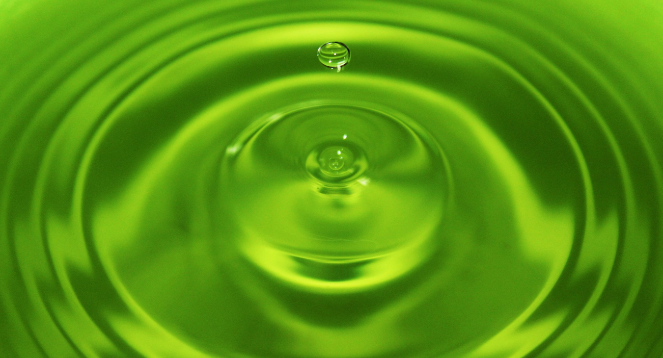 Groene waterdruppel
