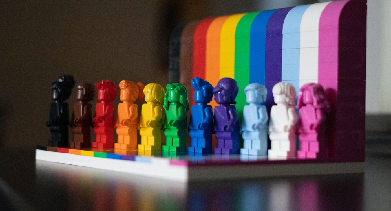 lego figures in pride colors